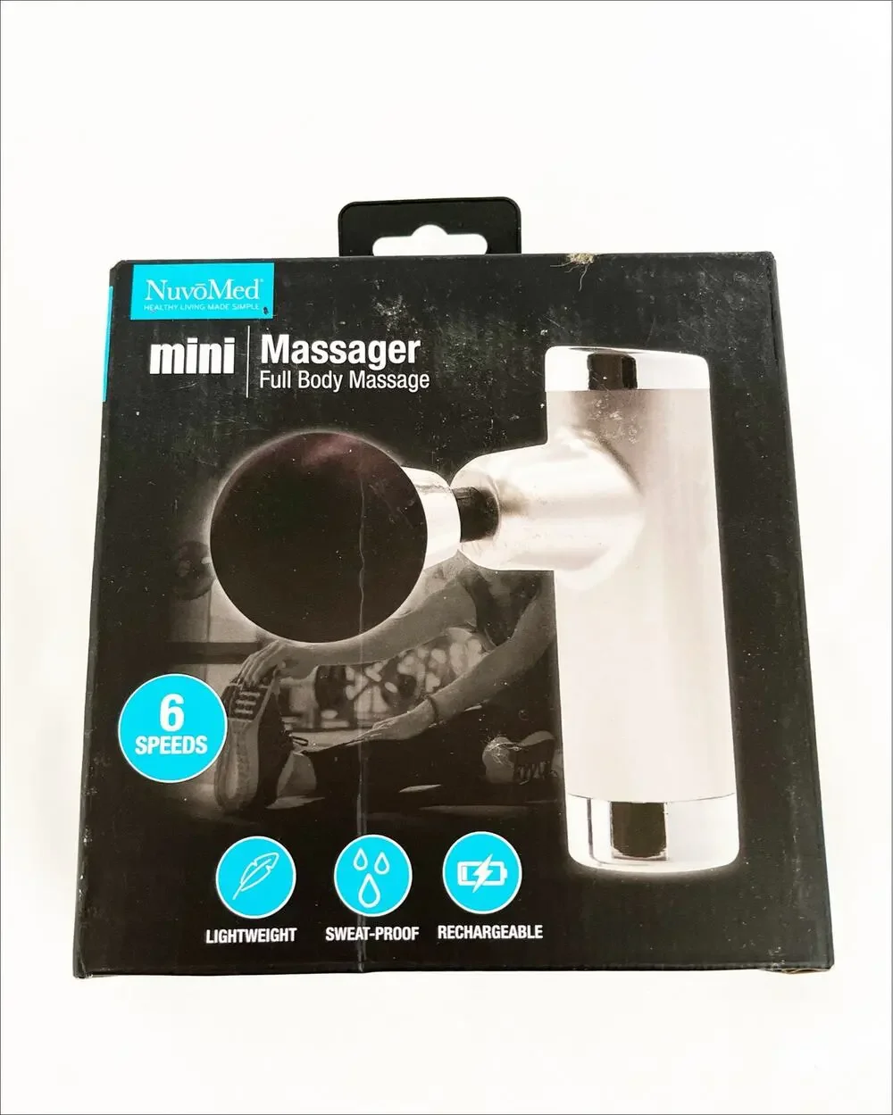 NuvoMed Mini Massager Portable Cordless 6 Speed Rechargeable Battery